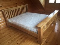 Masivni hrastov krevet stari hrast 200x180 sa podnicom