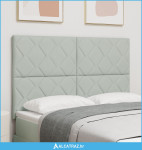 Naslon za glavu Dizajn dijamantnih blokova Svjetlosivi 140 cm Baršun -