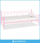 Okvir za dnevni ležaj ružičasti metalni 90 x 200 cm - NOVO