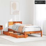 Okvir za krevet 3 pcs Vosak smeđa Čvrsto borovo drvo