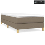 Okvir za krevet s oprugom smeđesivi 100 x 200 cm od tkanine - Sivo-sme