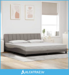 Okvir za krevet bez madraca smeđesivi 200x200 cm od tkanine - NOVO