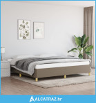 Okvir za krevet bez madraca smeđesivi 200x200 cm od tkanine - NOVO