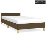 Okvir za krevet bez madraca tamnosmeđi 80x200 cm od tkanine - Tamno sm