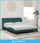 Okvir za krevet bez madraca tamnozeleni 160x200 cm baršunasti - NOVO