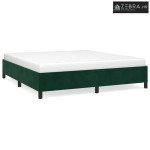 Okvir za krevet bez madraca tamnozeleni 160x200 cm baršunasti - Tamnoz