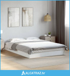 Okvir za krevet bijeli 135x190 cm konstruirano drvo - NOVO