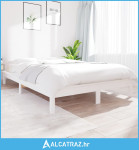 Okvir za krevet bijeli 160x200 cm od masivne borovine - NOVO
