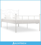 Okvir za krevet bijeli metalni 100 x 200 cm - NOVO