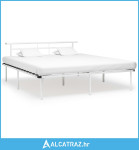 Okvir za krevet bijeli metalni 200 x 200 cm - NOVO