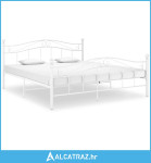 Okvir za krevet bijeli metalni 200 x 200 cm - NOVO