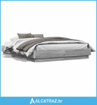 Okvir za krevet boja hrasta 140x190 cm od konstruiranog drva - NOVO