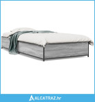 Okvir za krevet boja hrasta 75x190 cm konstruirano drvo i metal - NOVO