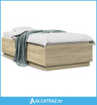 Okvir za krevet boja hrasta 75x190 cm od konstruiranog drva - NOVO