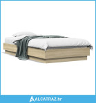 Okvir za krevet boja hrasta 90 x 190 cm od konstruiranog drva - NOVO