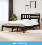 Okvir za krevet od borovine crni 120 x 190 cm 4FT mali bračni - NOVO
