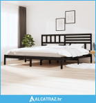 Okvir za krevet od borovine crni 180 x 200 cm 6FT bračni - NOVO