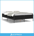 Okvir za krevet crni 160x200 cm konstruirano drvo i metal - NOVO