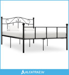 Okvir za krevet crni metalni 160 x 200 cm - NOVO