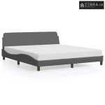 Okvir za krevet Dover tamnosivi 160x200 cm od tkanine - Tamno siva 160