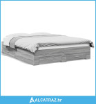 Okvir za krevet s ladicama boja hrasta 160x200 cm drveni - NOVO