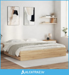 Okvir za krevet s ladicama boja hrasta 160x200 cm drveni - NOVO
