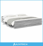 Okvir za krevet s ladicama boja hrasta 200x200 cm drveni - NOVO