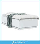Okvir za krevet s LED svjetlima bijeli 100 x 200 cm drveni - NOVO