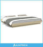 Okvir za krevet s LED svjetlima boja hrasta 180 x 200 cm drveni - NOVO