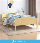 Okvir za krevet od masivne borovine 120 x 200 cm - NOVO