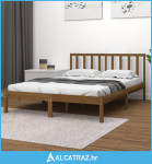 Okvir za krevet od masivne borovine boja meda 200 x 200 cm - NOVO
