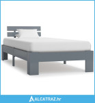 Okvir za krevet od masivne borovine sivi 100 x 200 cm - NOVO