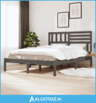 Okvir za krevet od masivne borovine sivi 140 x 190 cm - NOVO