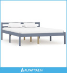 Okvir za krevet od masivne borovine sivi 140 x 200 cm - NOVO