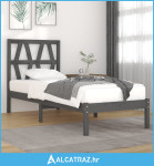 Okvir za krevet od masivne borovine sivi 90 x 200 cm - NOVO