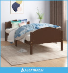 Okvir za krevet od masivne borovine tamnosmeđi 100 x 200 cm - NOVO