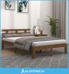 Okvir za krevet masivno drvo boja meda 150 x 200 cm bračni - NOVO