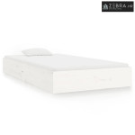 Okvir za krevet od masivnog drva bijeli 90 x 200 cm - Bijela 90 x 200