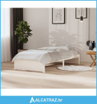 Okvir za krevet od masivnog drva bijeli 90 x 200 cm - NOVO