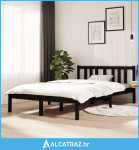Okvir za krevet od masivnog drva crni 120 x 200 cm - NOVO
