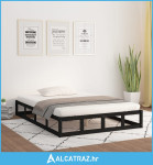 Okvir za krevet od masivnog drva crni 180 x 200 cm 6FT bračni - NOVO