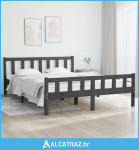 Okvir za krevet od masivnog drva sivi 140 x 200 cm - NOVO