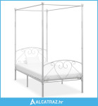 Okvir za krevet s nadstrešnicom bijeli metalni 120 x 200 cm - NOVO