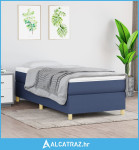 Okvir za krevet s oprugama plavi 90 x 200 cm od tkanine - NOVO