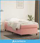 Okvir za krevet s oprugama ružičasti 90x200 cm baršunasti - NOVO