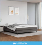 Okvir za krevet s oprugama sivi 160x200 cm od umjetne kože - NOVO