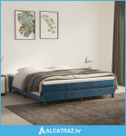 Okvir za krevet s oprugama tamnoplavi 160x200 cm baršunasti - NOVO