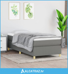 Okvir za krevet s oprugama tamnosivi 90x190 cm od tkanine - NOVO