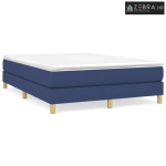 Okvir za krevet s oprugom plavi 140 x 200 cm od tkanine - Plava 25 cm