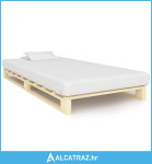 Okvir za krevet od paleta od masivne borovine 100 x 200 cm - NOVO